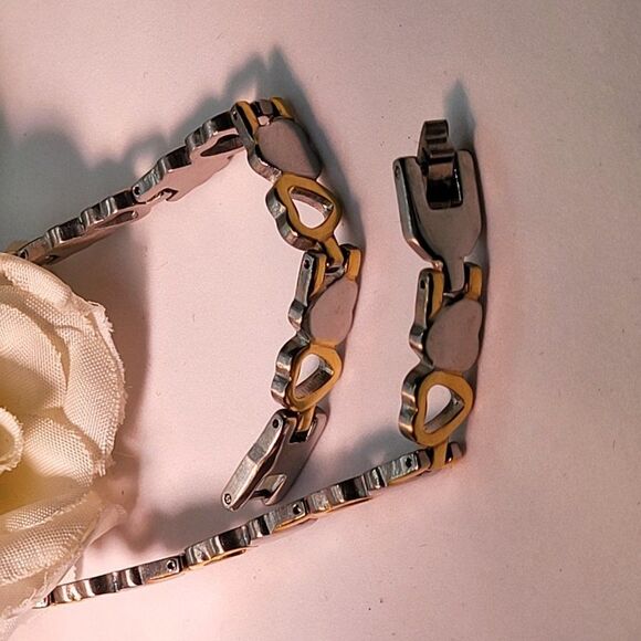 Elite Jewelry New Two-Tone Modern Bracelet 8.5" Long S528 - Picture 6 of 6